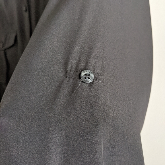DKNY charcoal grey silky camp shirt XL - Picture 9 of 15